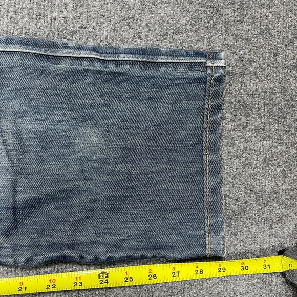 Vintage Y2K Rokker 30x29 Blue Schoeller Dynatec Motorcycle Denim Jeans 0657 - Picture 9 of 13